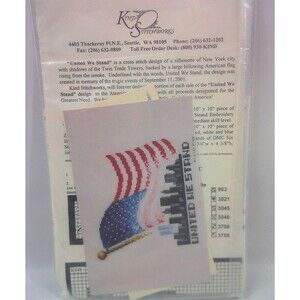 Stitch Shots Kind Stitchworks United We Stand Cross Stitch Pattern w Fabric 2001